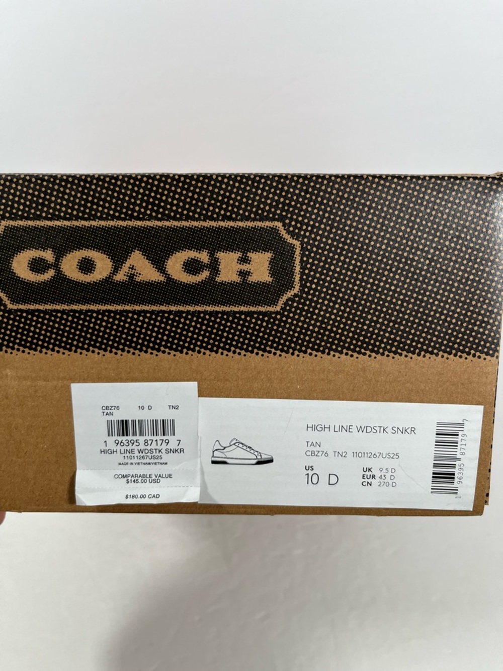 NIB  Limited Coach X Peanuts men Sneaker Signature Canvas size 10D - Picture 8 of 9